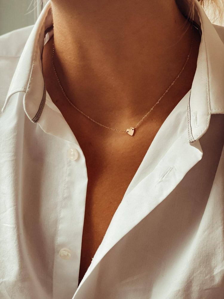 HEART INITIAL NECKLACE & BRACELET SET