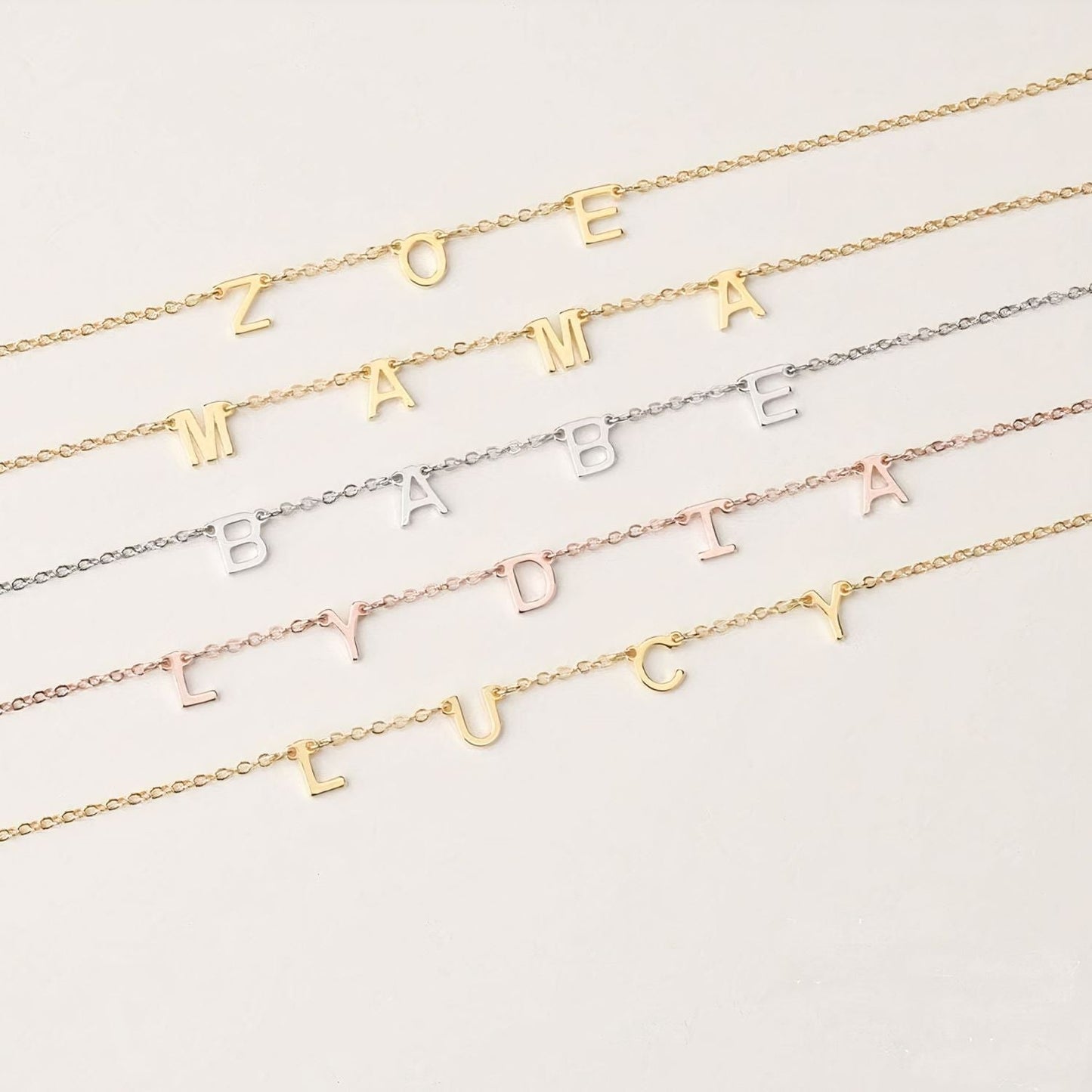 Personalized Name Bracelet and Dangle Necklace