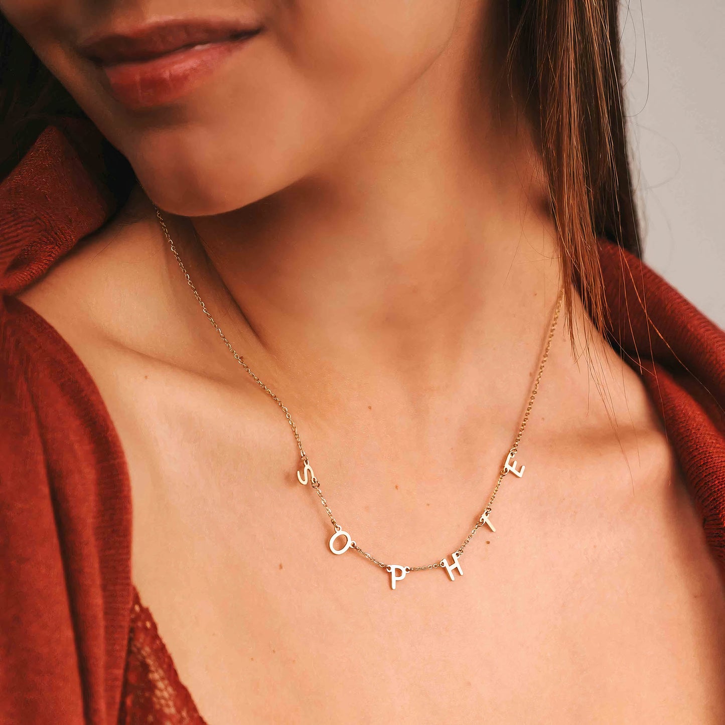 Personalized Name Bracelet and Dangle Necklace