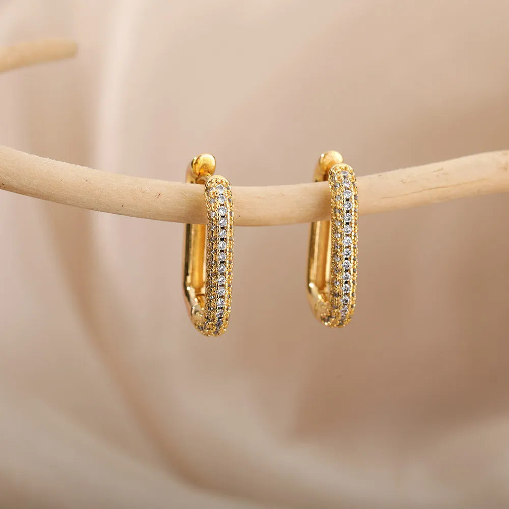 ZIRCON HOOP EARRINGS