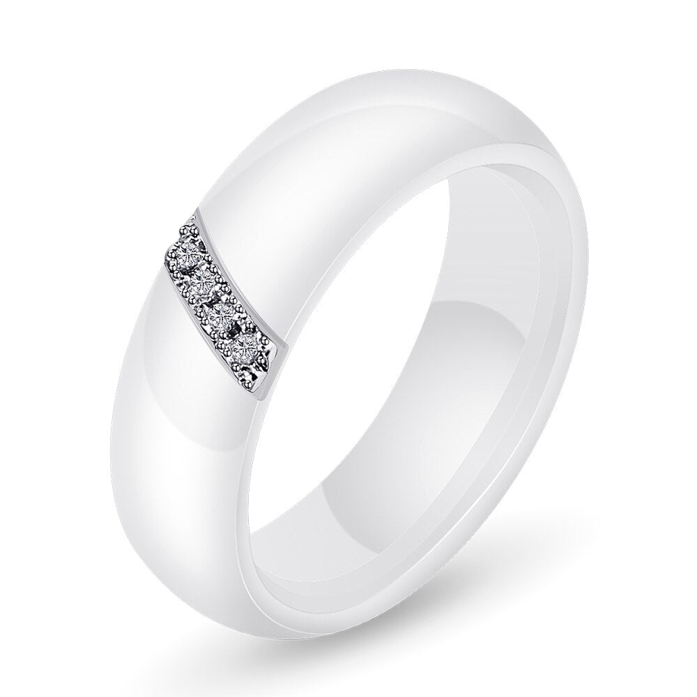 INLAID ZIRCON STAINLESS STEEL PROMISE RING