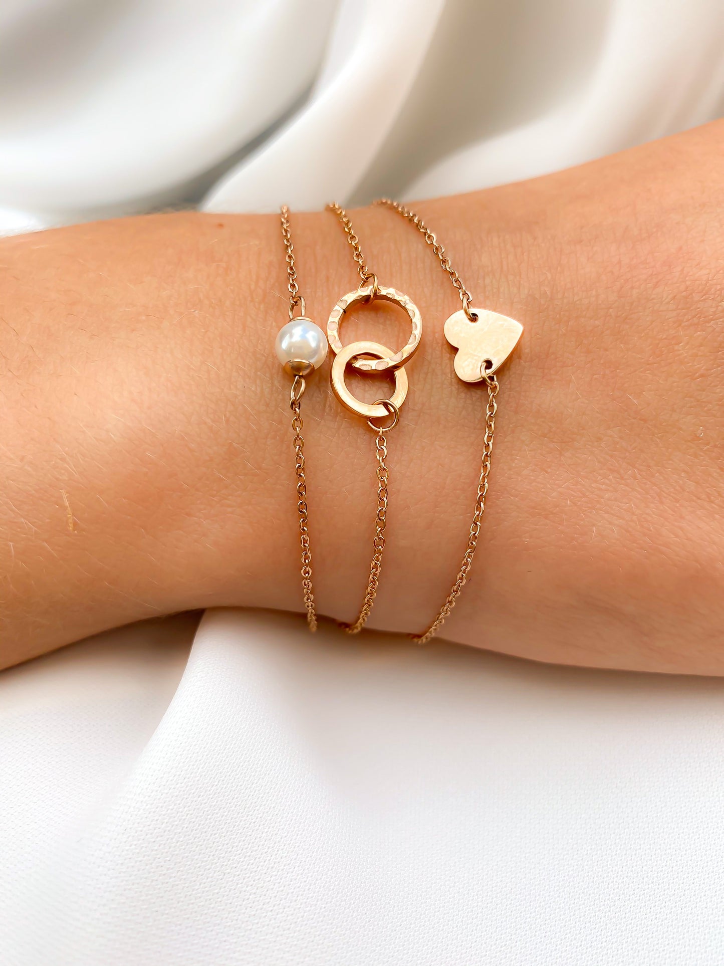 HEART INITIAL NECKLACE & BRACELET SET