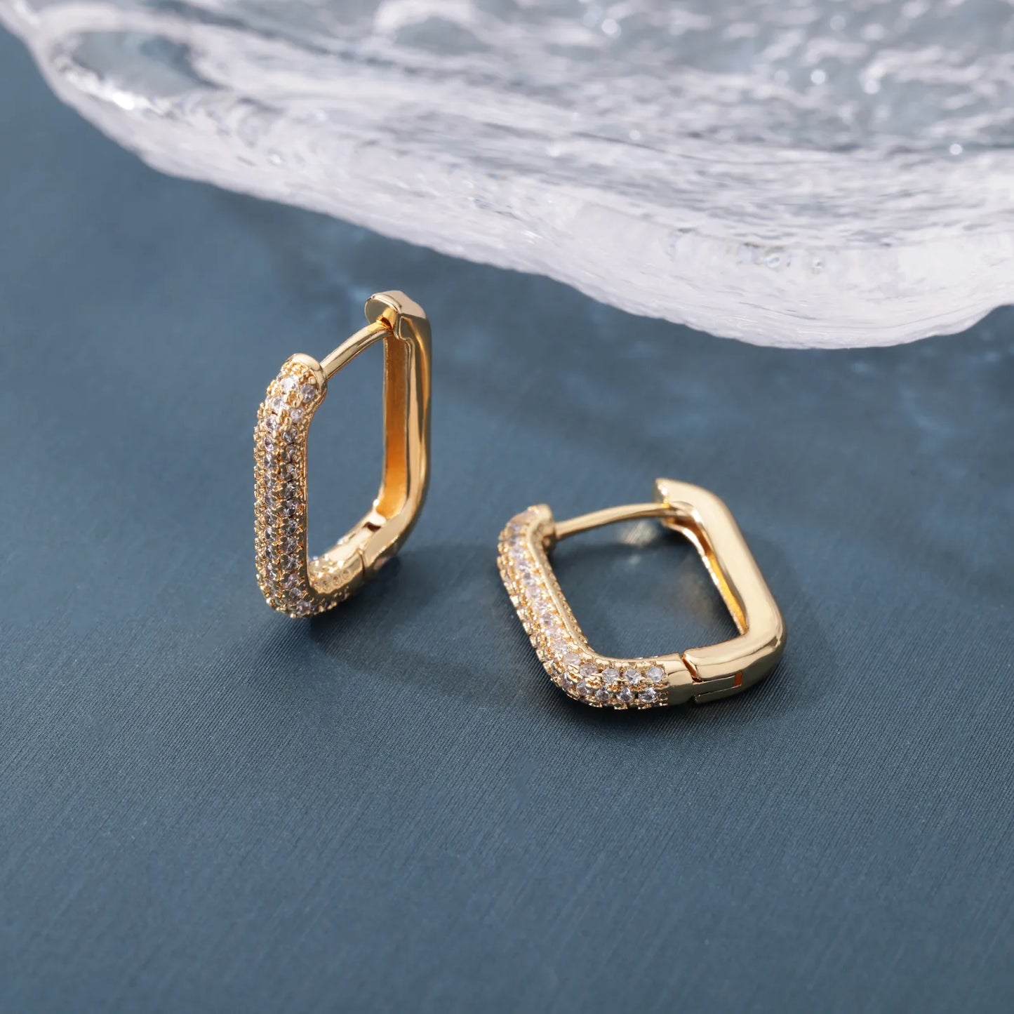 ZIRCON HOOP EARRINGS