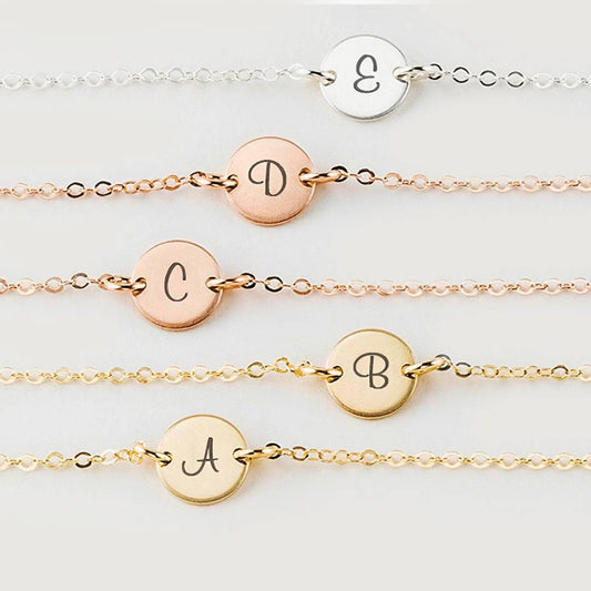 TINY ARTISTIC SCRIPT INITIAL NECKLACE
