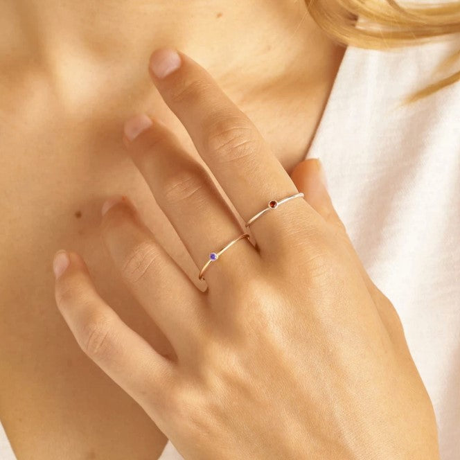 BIRTHSTONE PENDANT RING