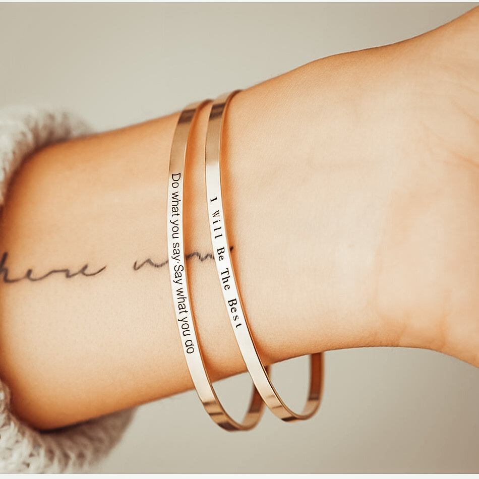 PERSONALIZED CUFF BANGLE BRACELET