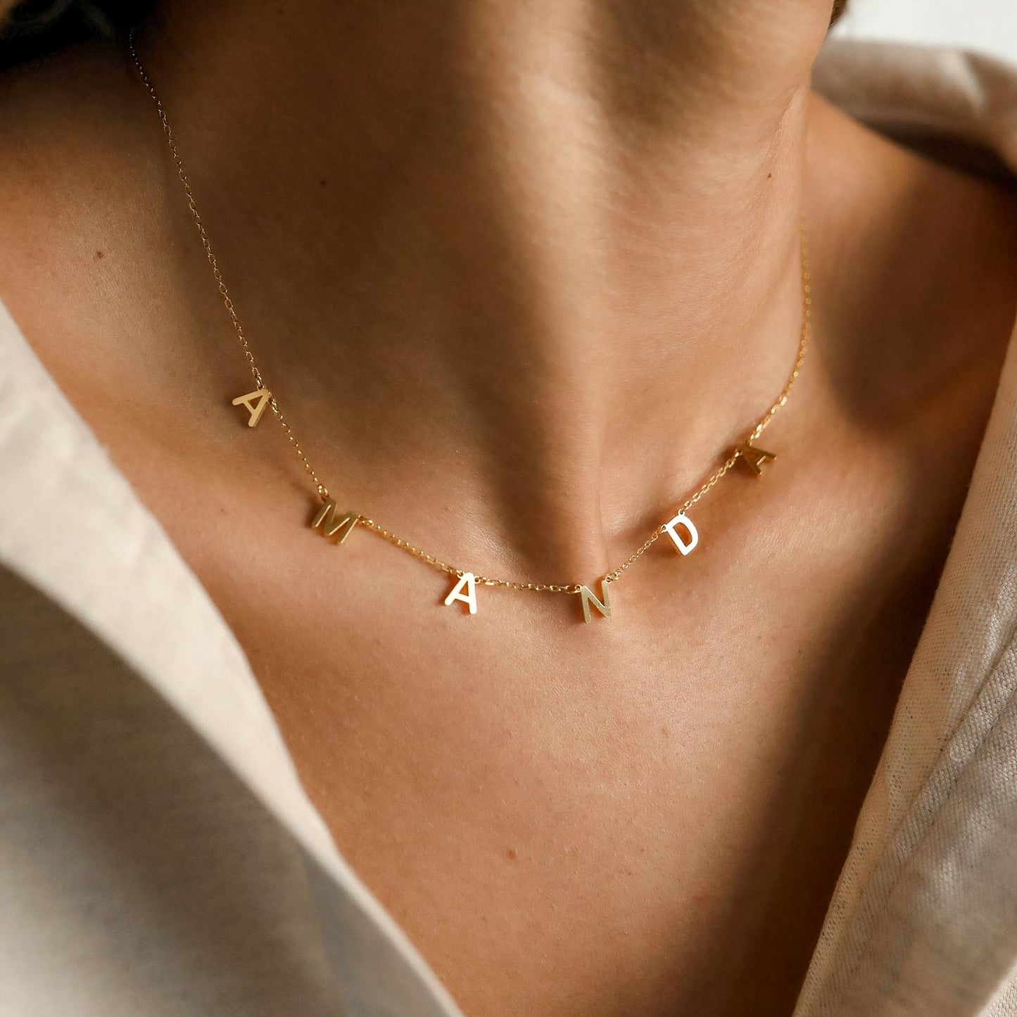 Personalized Name Bracelet and Dangle Necklace