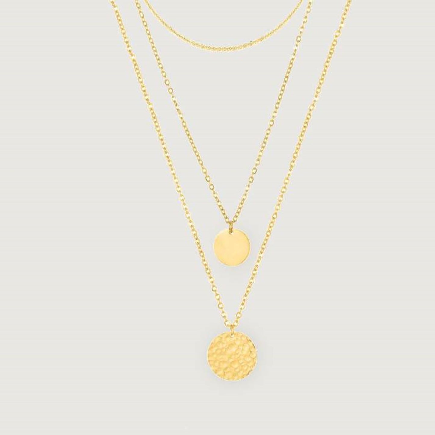 CUSTOM DISCS LAYERED NECKLACE SET