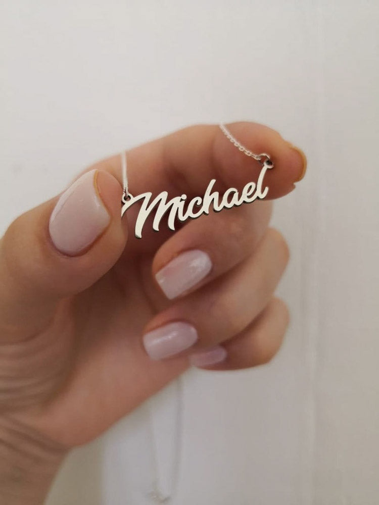 Personalized Name Bracelet and Dangle Necklace