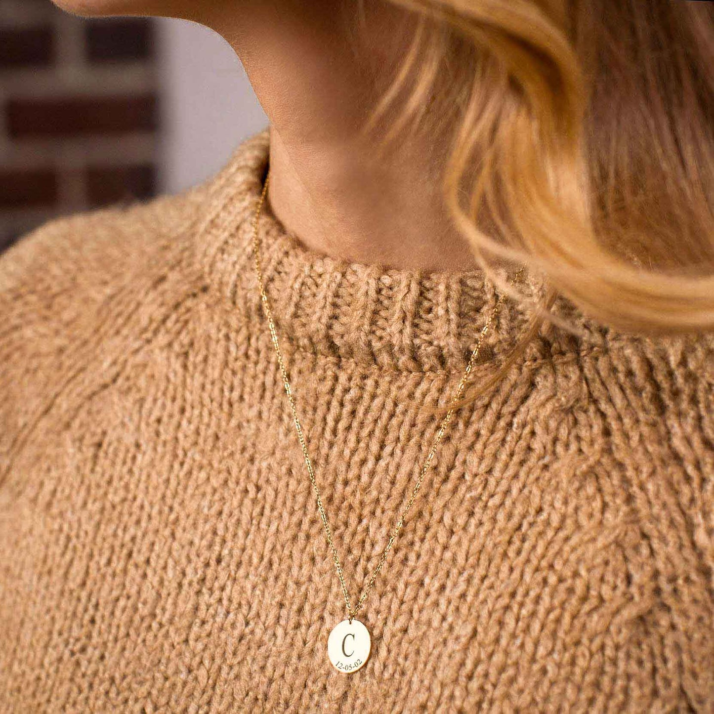 TRENDY INITIAL COIN NECKLACE