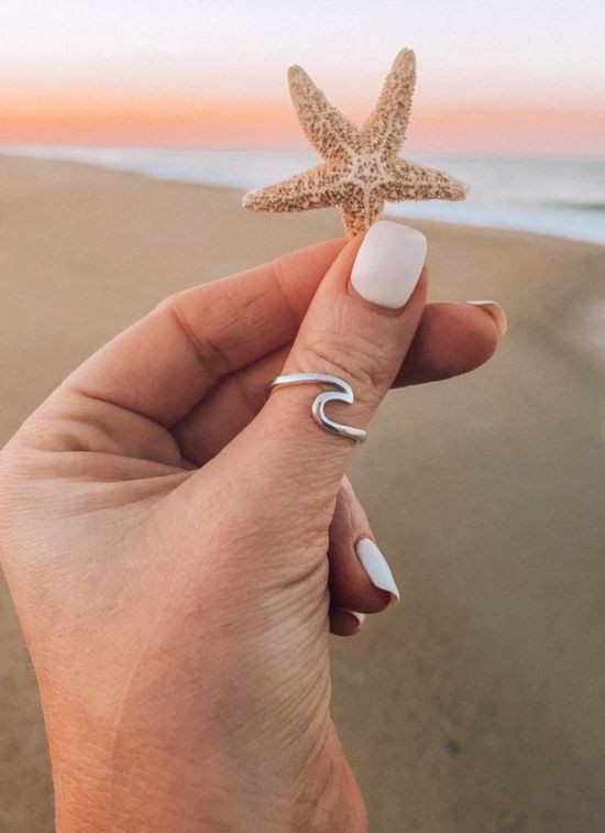 SIMPLE SEA WAVE RING