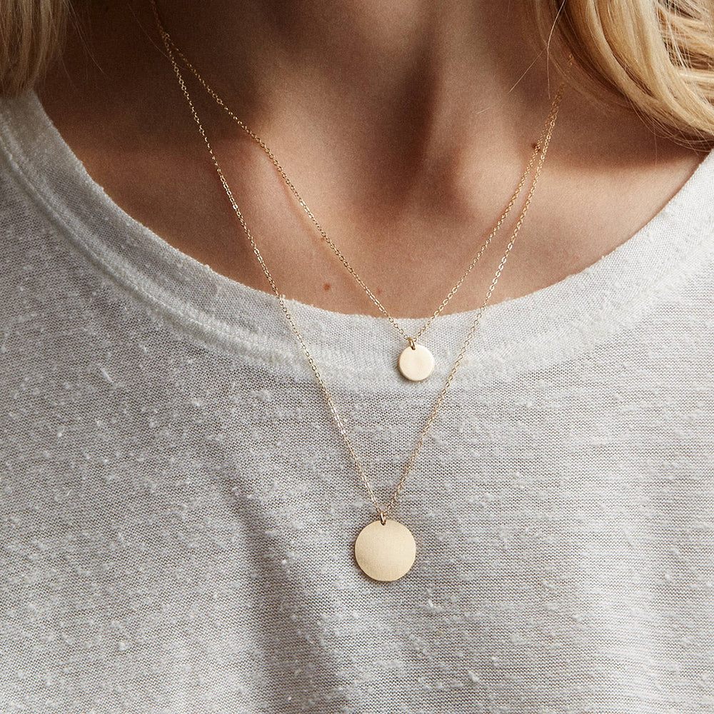 CUSTOM DISCS LAYERED NECKLACE SET