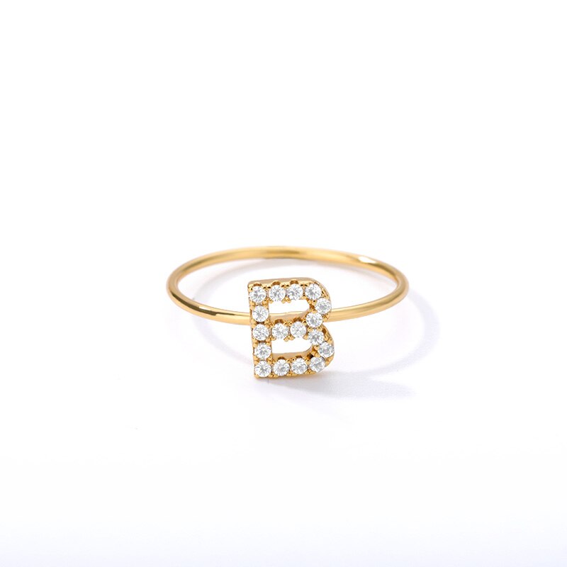 ZIRCON INITIAL LETTER RINGS