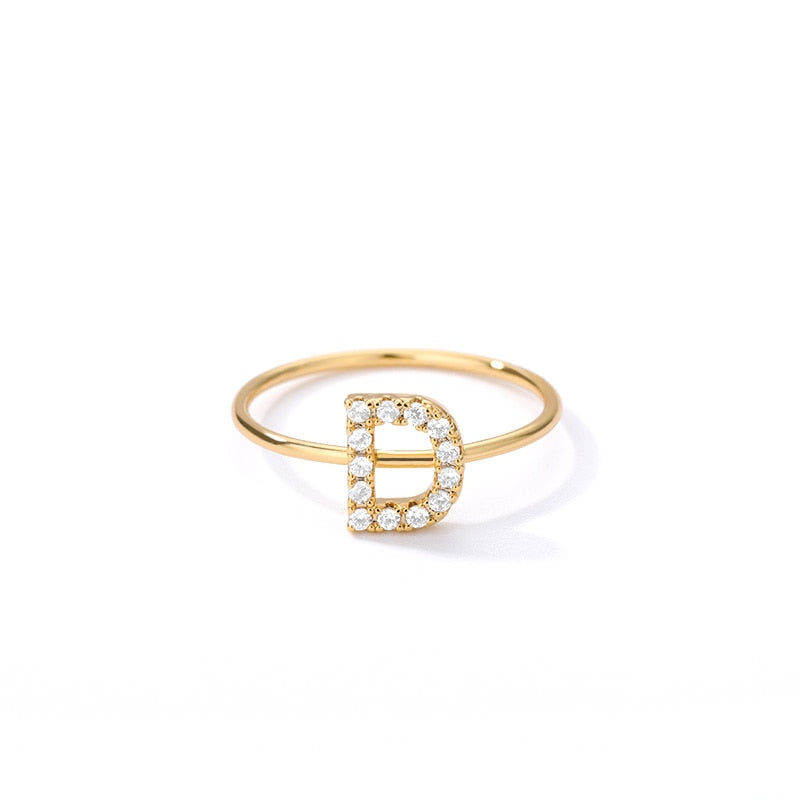 ZIRCON INITIAL LETTER RINGS