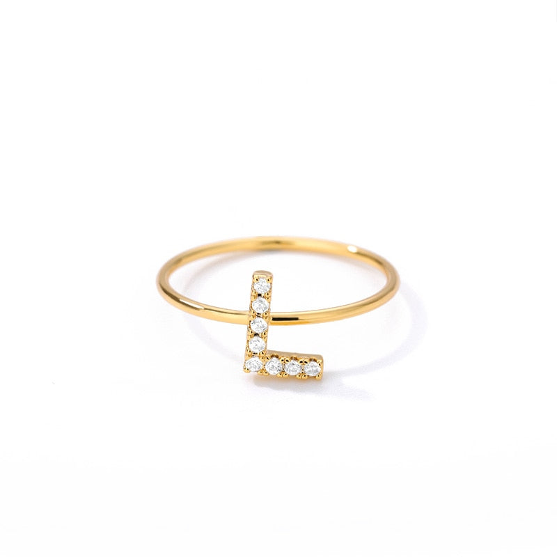 ZIRCON INITIAL LETTER RINGS