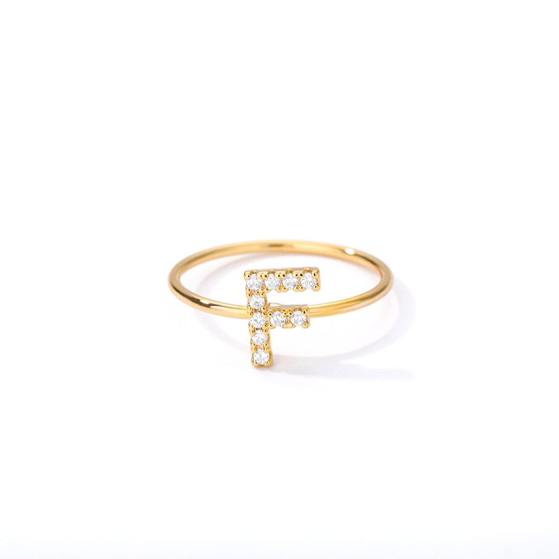 ZIRCON INITIAL LETTER RINGS