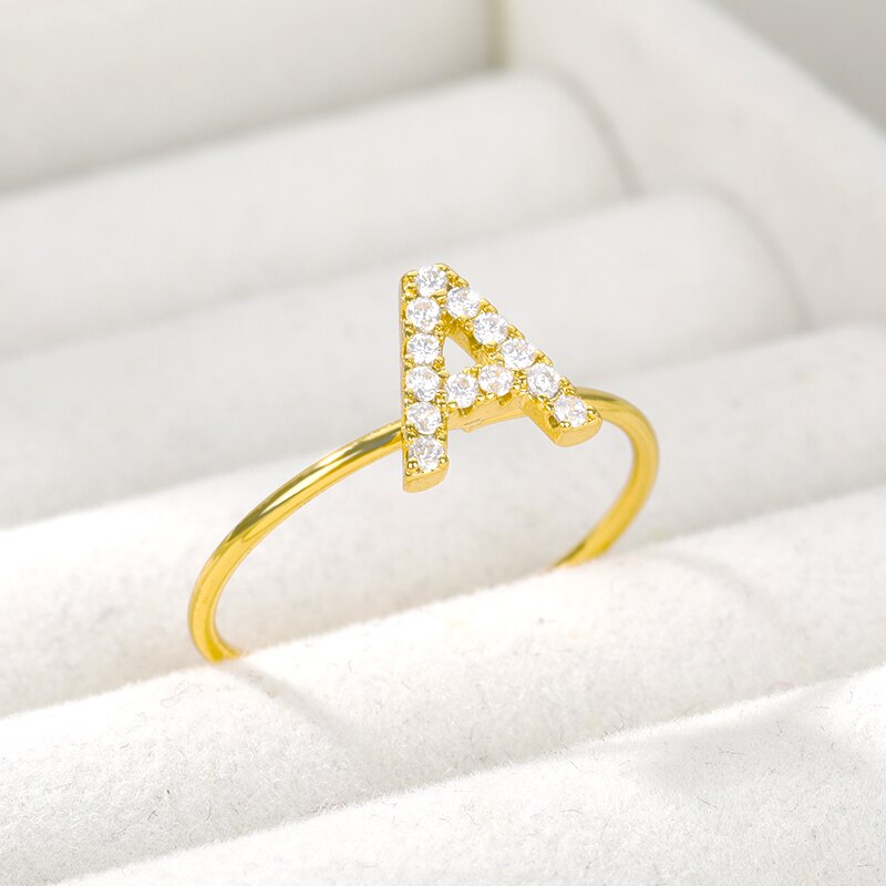 ZIRCON INITIAL LETTER RINGS