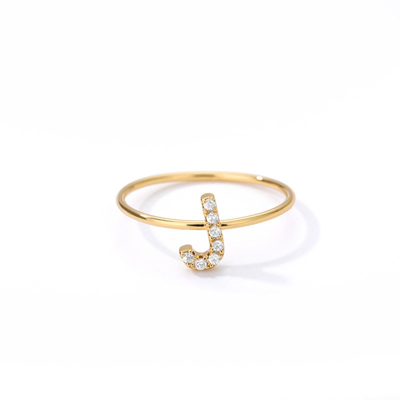 ZIRCON INITIAL LETTER RINGS