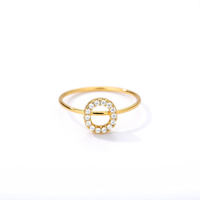 ZIRCON INITIAL LETTER RINGS