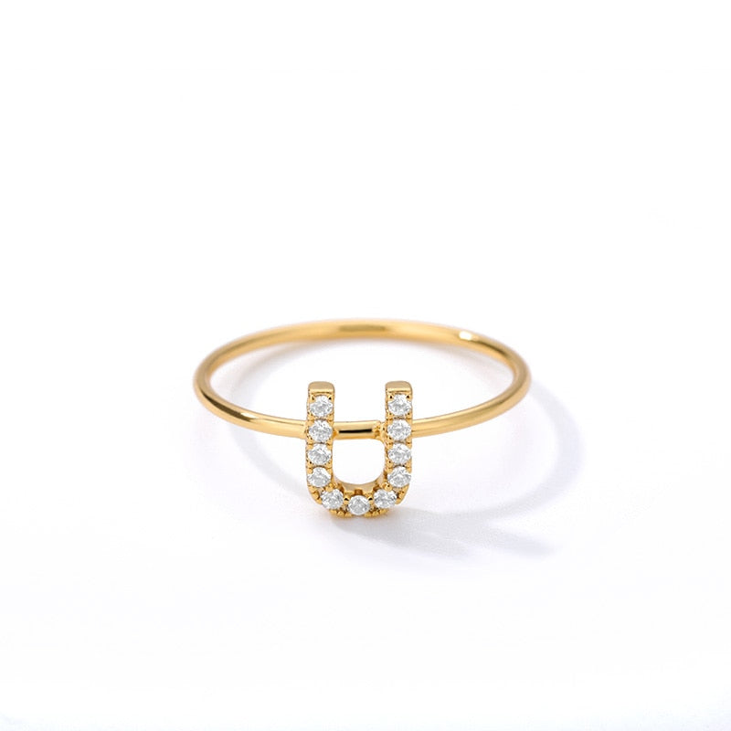 ZIRCON INITIAL LETTER RINGS