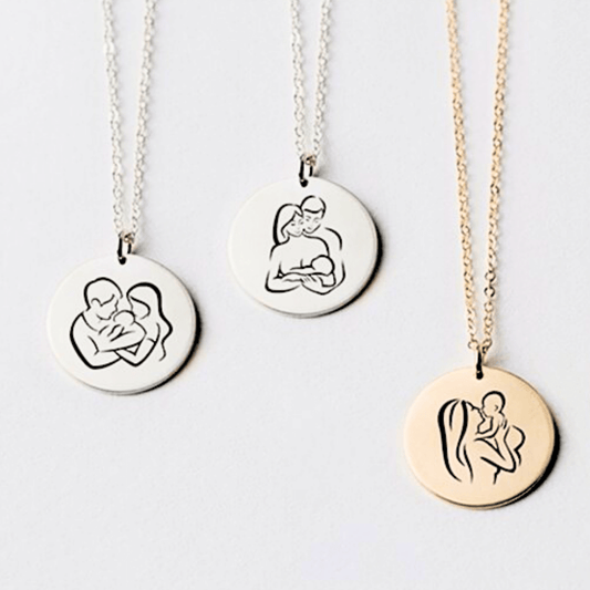 LOVE FAMILY ILLUSTRATIONS NECKLACE