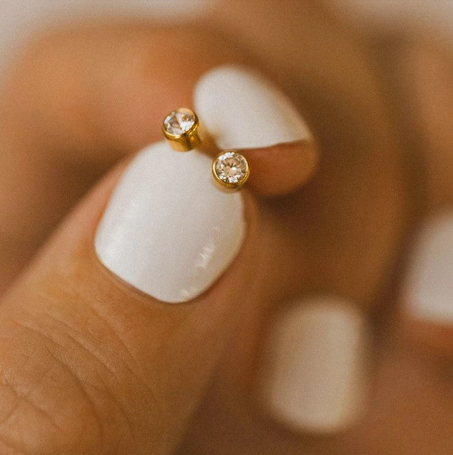BIRTHSTONE STUD EARRING