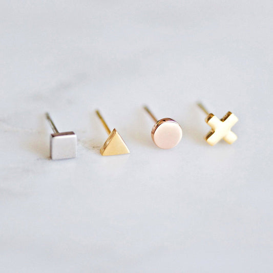 CUSTOM SHAPE MINIMALIST STUDS - Ora Gift