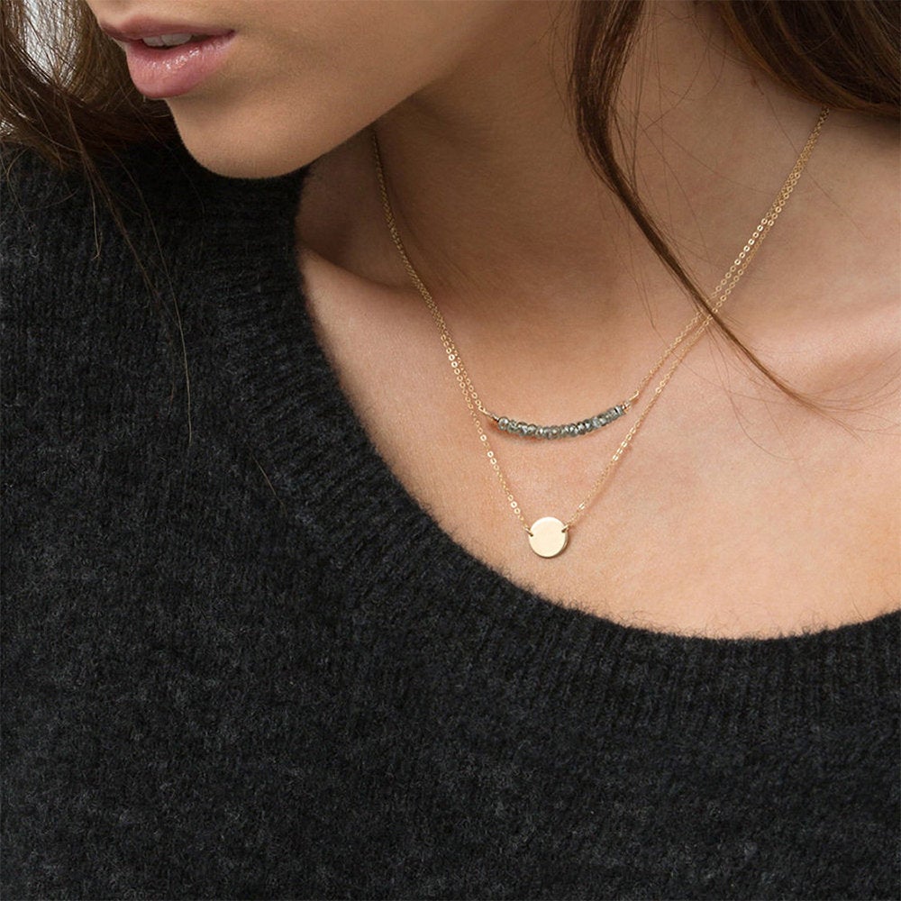 PETITE PERSONALIZED LAYERED GOLD NECKLACE SET - Ora Gift