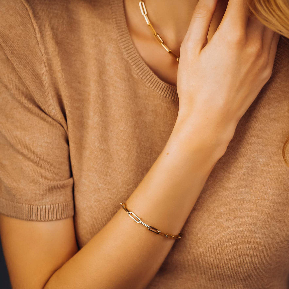 LINK CHAIN GOLD BRACELET