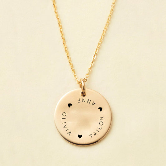 MINIMALISTIC CIRCLE NAME NECKLACE
