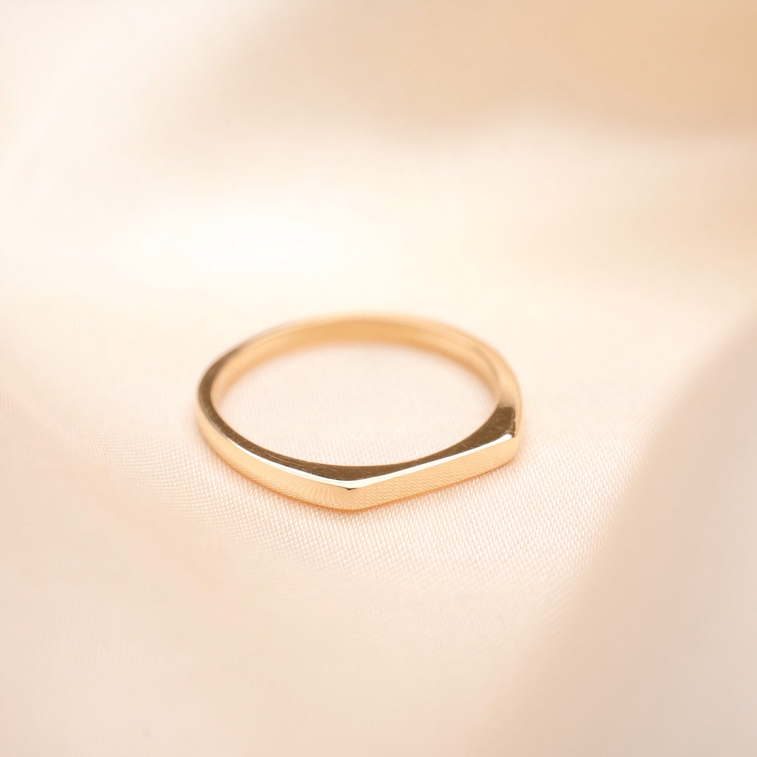 Tiny Heart Ring, Dainty Stackable Rings, Gold Minimal Rings Sterling Silver / 5