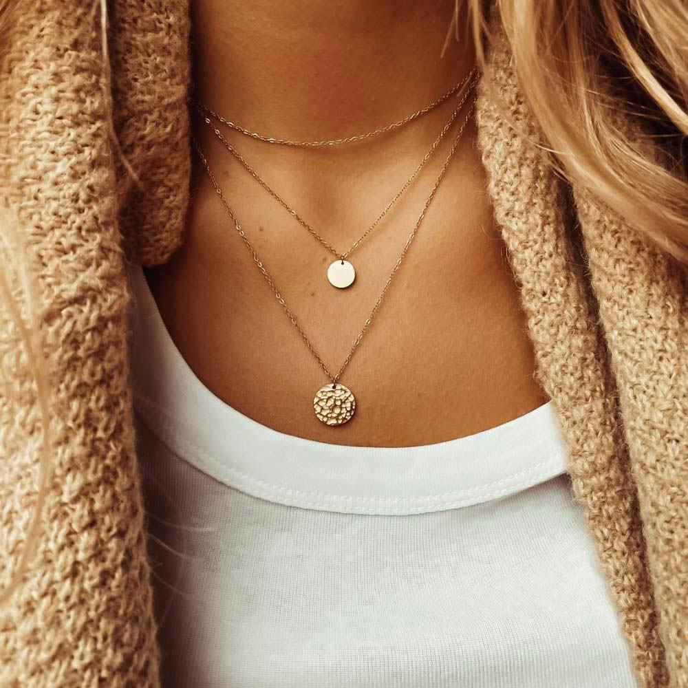 Three Layered Necklaces Rose Gold – Royce and Oak