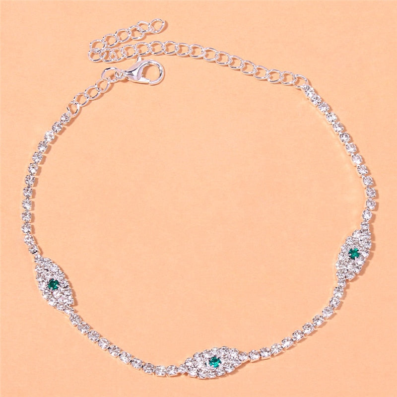 BLING EVIL EYE ANKLET