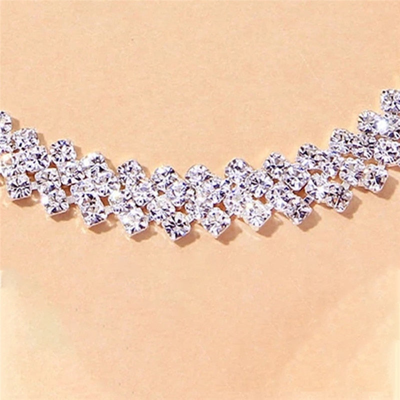 BLING CUBIC ZIRCONIA CHAIN ANKLET