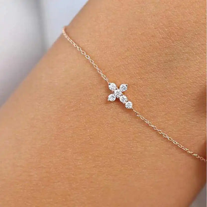 DIAMOND CROSS BRACELET