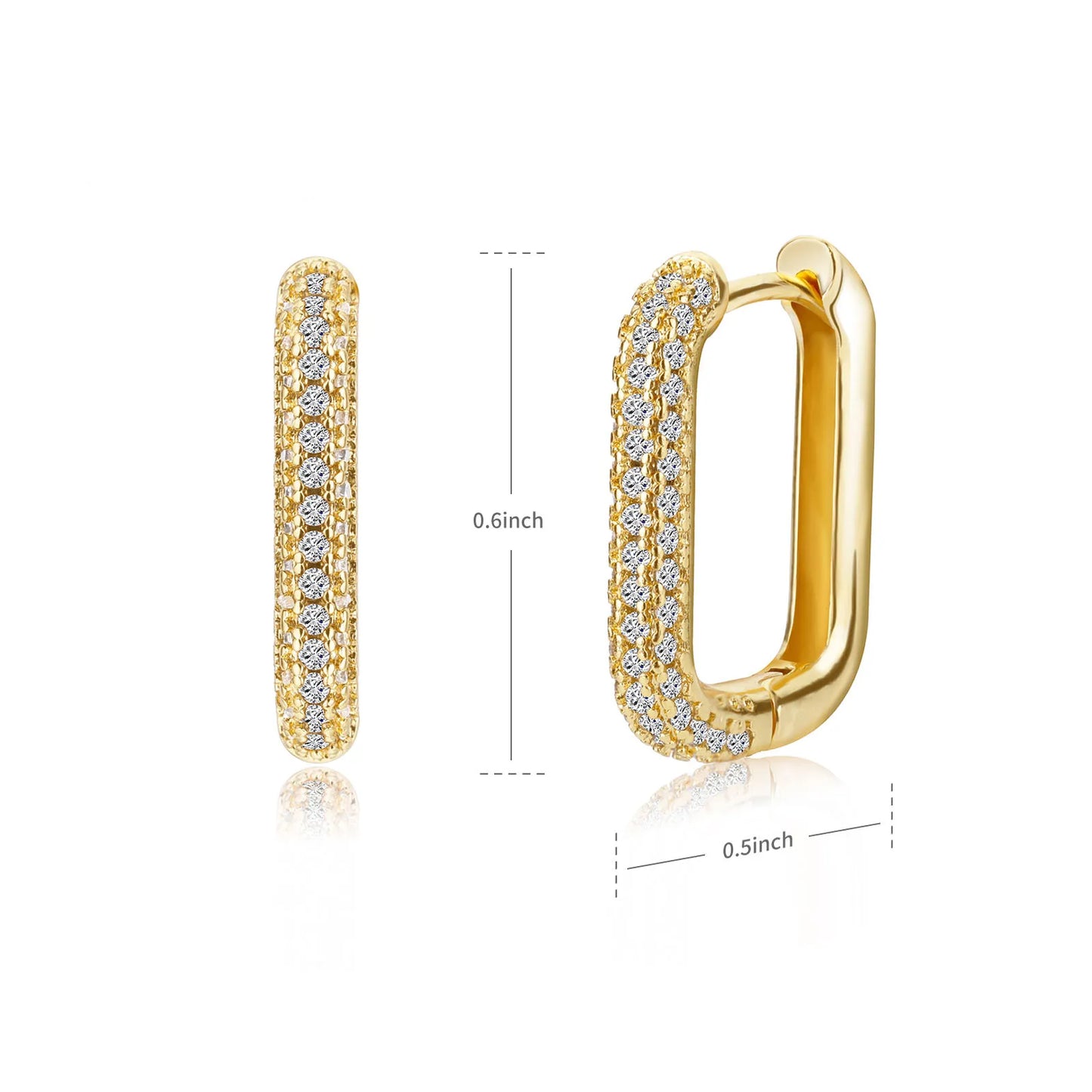 ZIRCON HOOP EARRINGS