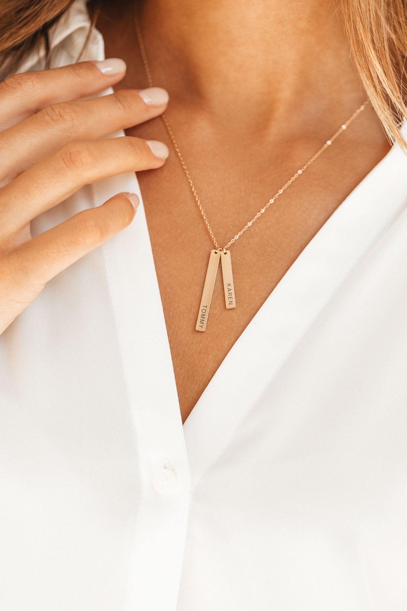 CUTE DOUBLE BAR NECKLACE