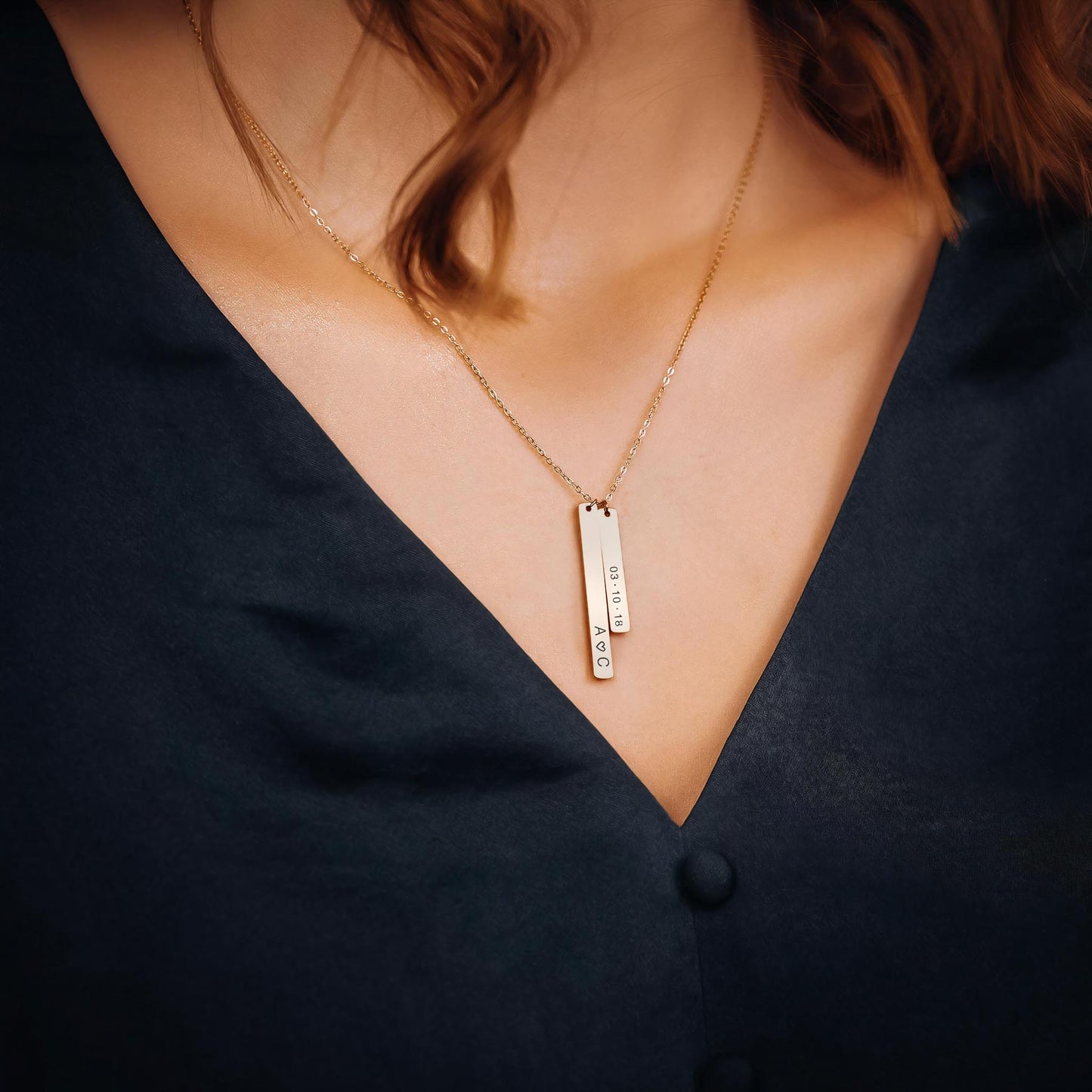 CUTE DOUBLE BAR NECKLACE