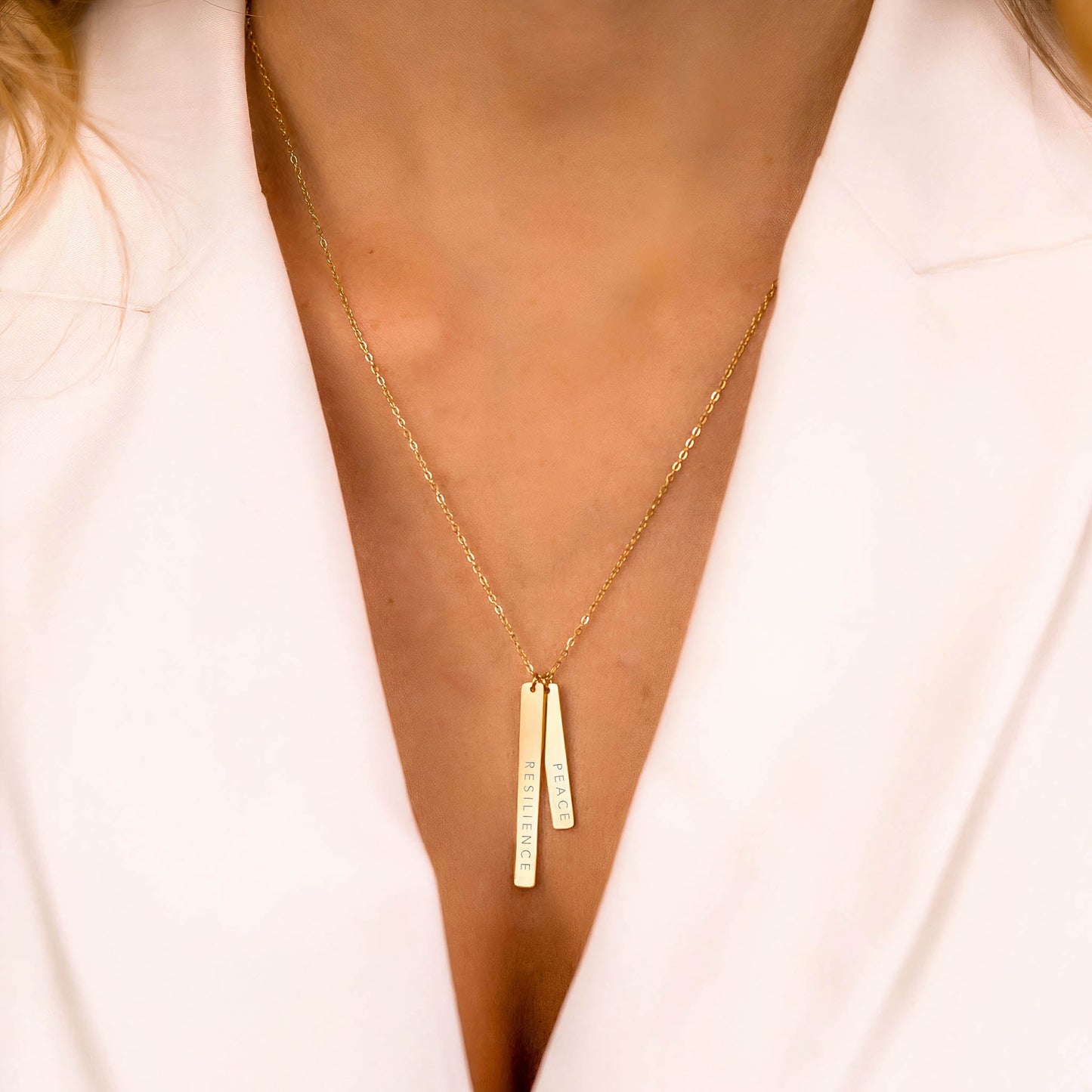 CUTE DOUBLE BAR NECKLACE