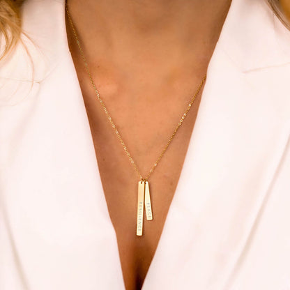 CUTE DOUBLE BAR NECKLACE