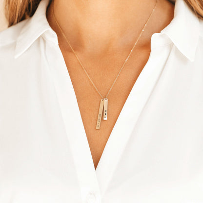 CUTE DOUBLE BAR NECKLACE