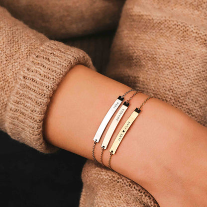 DAINTY ENGRAVABLE BAR BRACELET