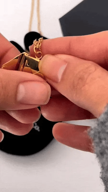 Heart locket GIF blank template