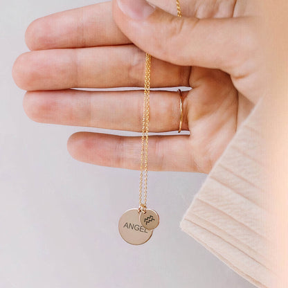 EXCLUSIVE PERSONALIZED DOUBLE COIN NECKLACE