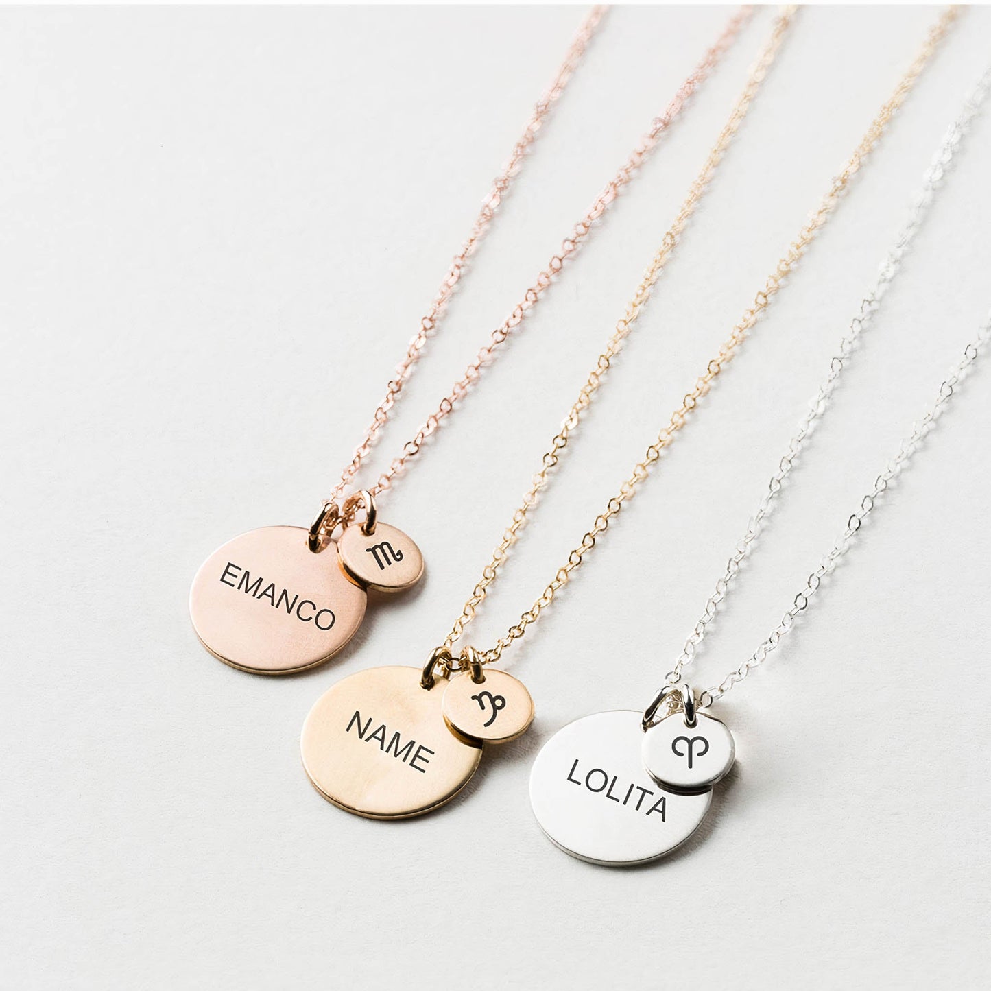 EXCLUSIVE PERSONALIZED DOUBLE COIN NECKLACE