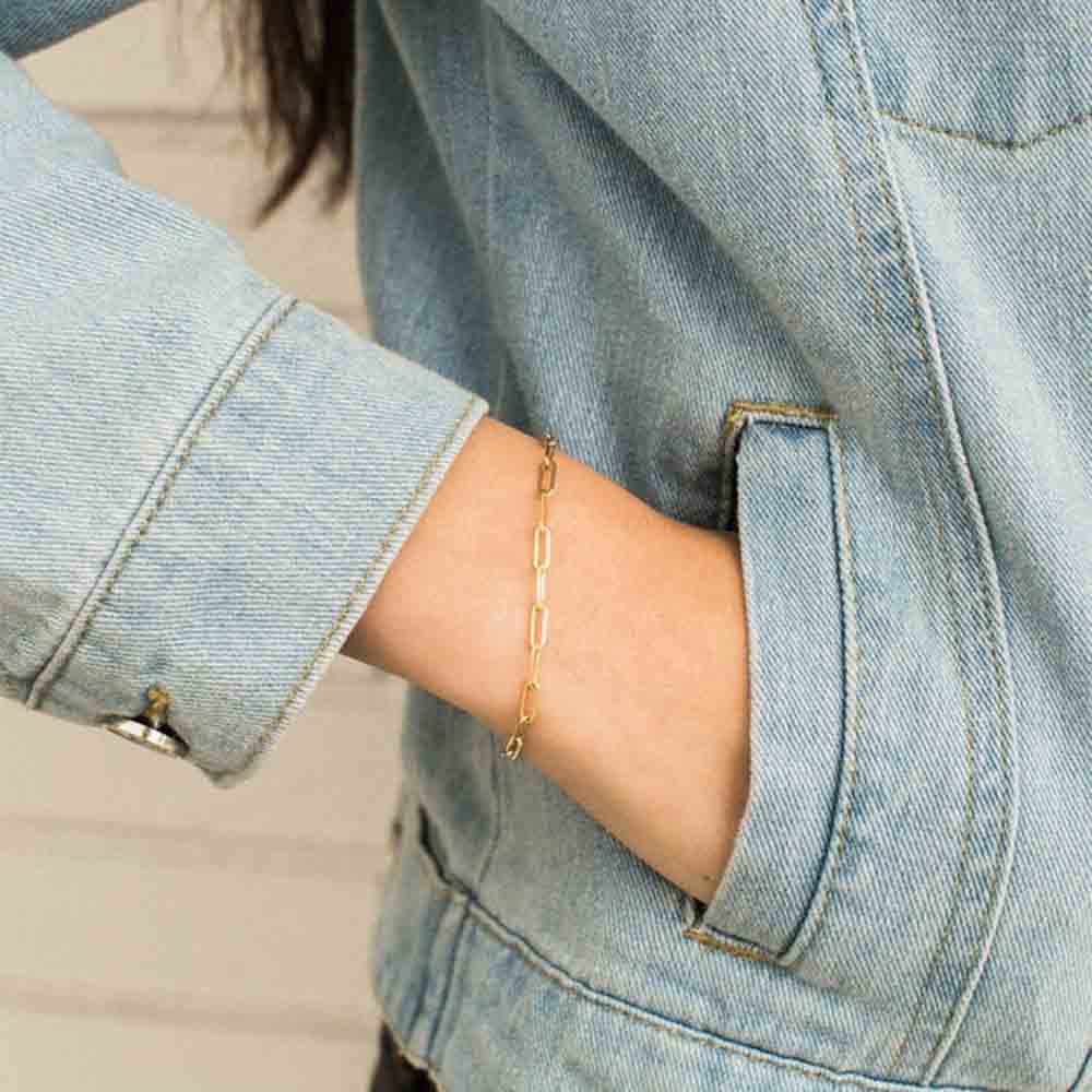 LINK CHAIN GOLD BRACELET