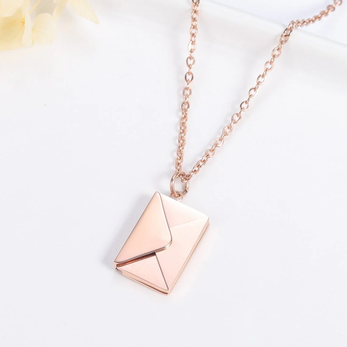 Special Envelope Message Necklace | Ora Gift Rose Gold by Ora Gift