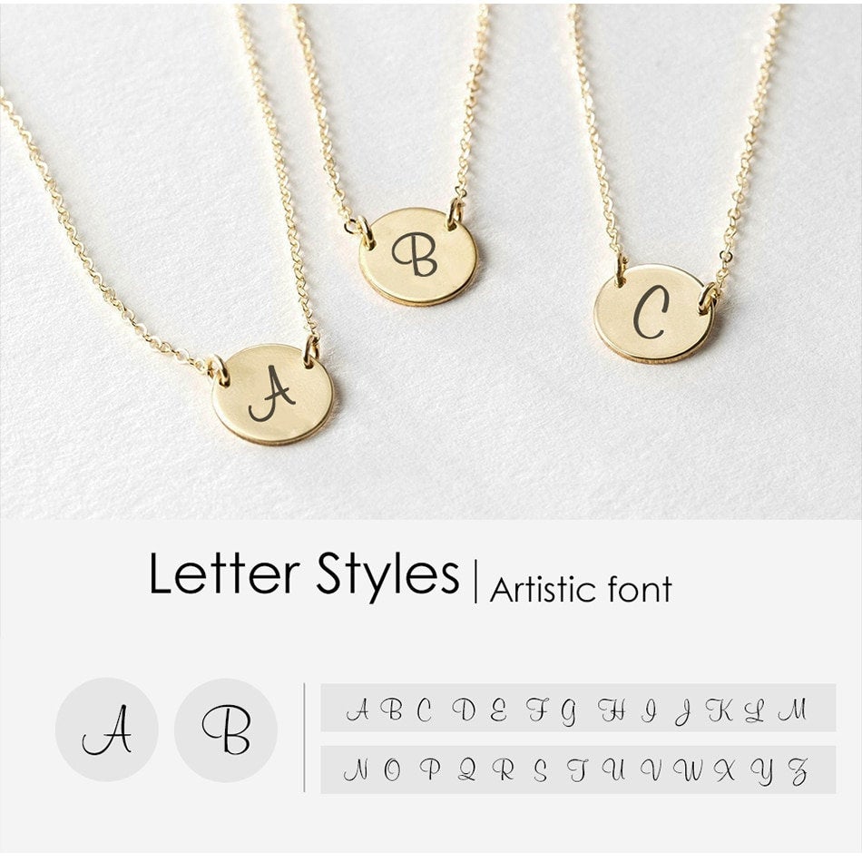 SLEEK ARTISTIC SCRIPT INITIAL NECKLACE - Ora Gift