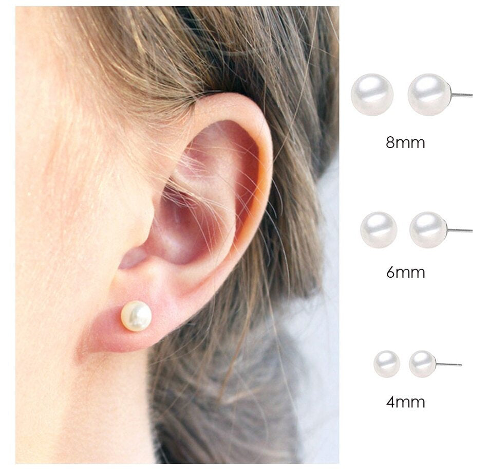 SINGLE PEARL STUD EARRINGS - Ora Gift