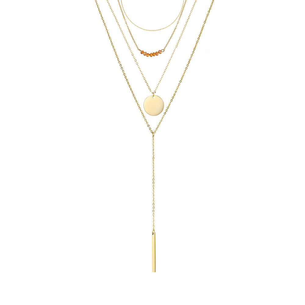 CHARMING MULTI LAYERED GOLD NECKLACE SET - Ora Gift